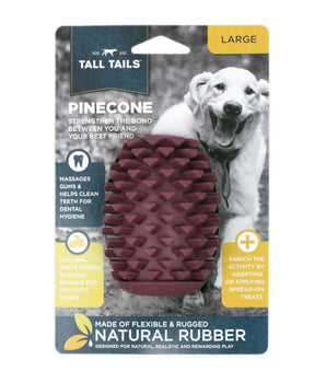 Tall Tails Dog Natural Rubber Pinecone 4 Inch