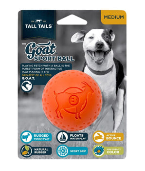 Tall Tails Dog Goat Ball Orange 3 Inches