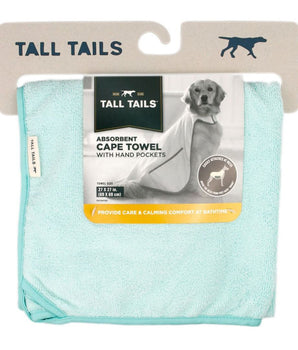 Tall Tails Dog Blue Cape Towel 27X27 Inches