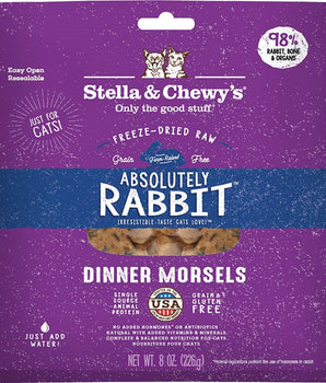 Stella and Chewys Cat Freeze-Dried Rabbit Dinner 8Oz