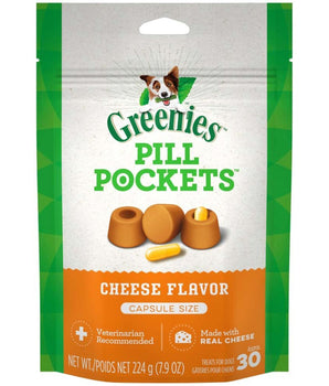 Greenies Pill Pockets for Capsules Cheese 1ea/30 ct, 7.9 oz