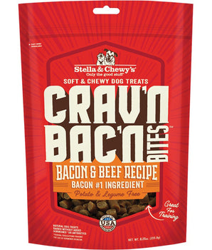 Stella And Chewys Dog Cravn Bacon Bites Beef 8.25oz.
