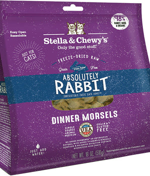Stella and Chewys Cat Freeze-Dried Dinner Rabbit 18Oz
