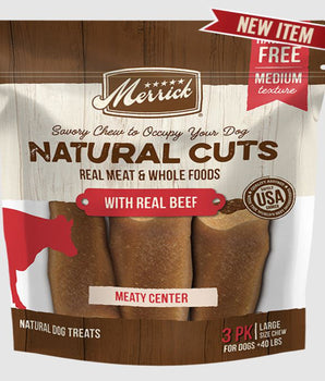 Merrick Dog Natural Cut Beef Large Chew 3 Count