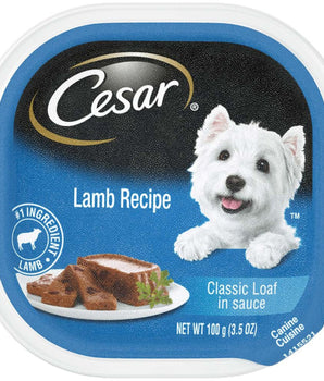 Cesar Classic Loaf in Sauce Adult Wet Dog Food Lamb 24ea/3.5 oz, 24 pk