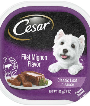 Cesar Classic Loaf in Sauce Adult Wet Dog Food Filet Mignon 24ea/3.5 oz, 24 pk