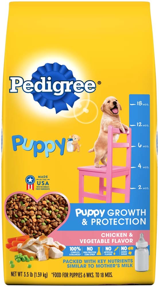 Pedigree Puppy Growth & Protection Dry Dog Food Chicken & Vegetable 1ea/3.5 lb