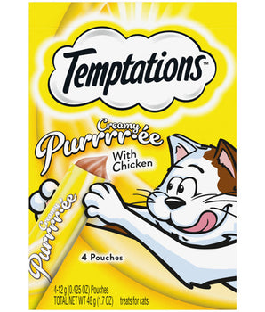 Temptations Creamy Purrrree Cat Treats Chicken, 11ea/1.7 oz