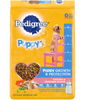 Pedigree Puppy Growth & Protection Dry Dog Food Chicken & Vegetable 1ea/14 lb