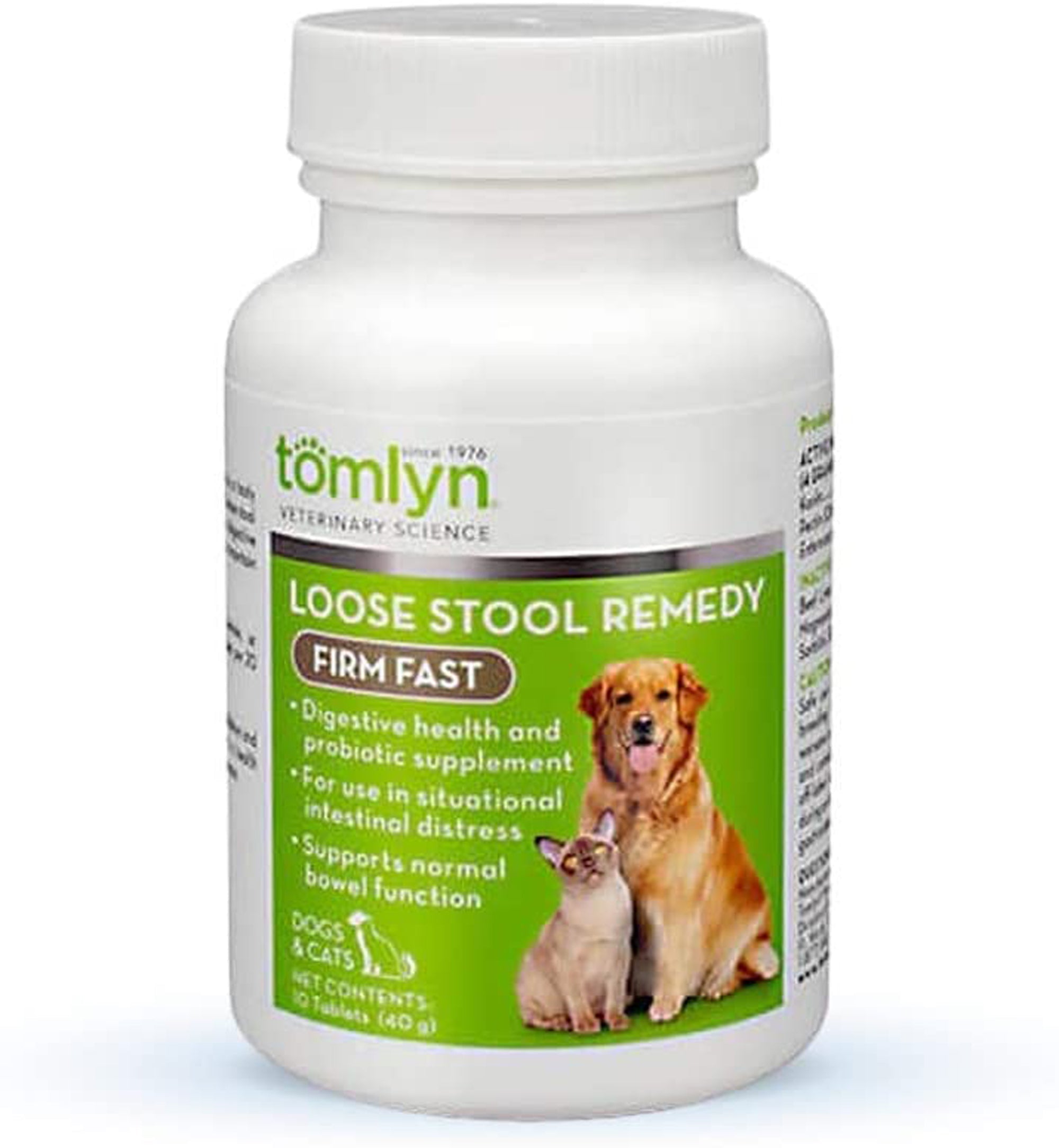 Tomlyn Loose Stool Remedy Firm Fast Tablets for Cats and Dogs 1ea/40 g, 10 ct