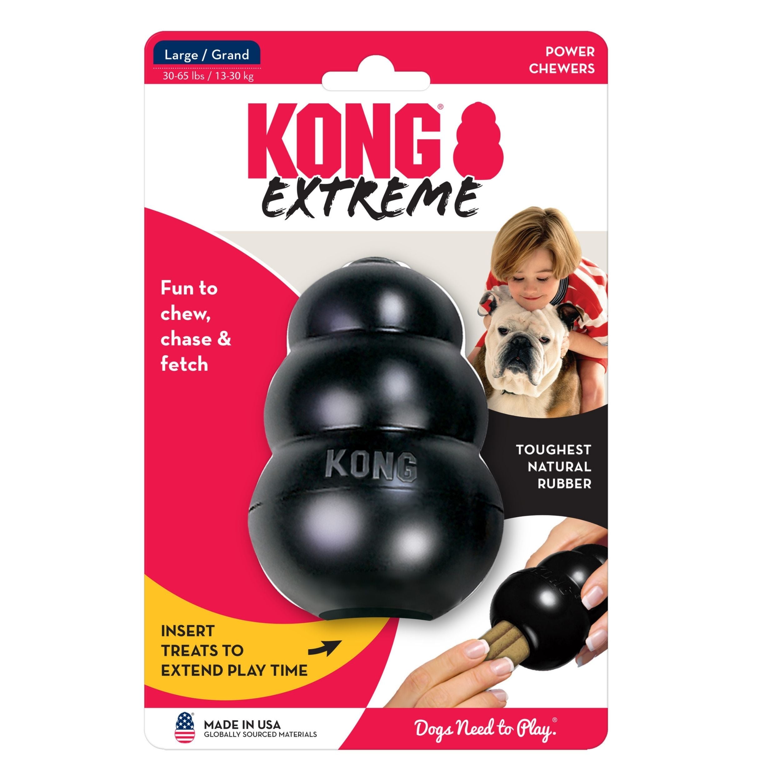 KONG Extreme Dog Toy Black 1ea/LG