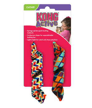 KONG Active Curlz Catnip Toy Assorted 1ea/One Size, 2 pk