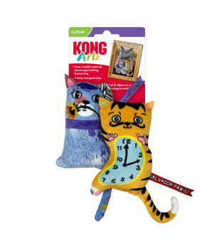 KONG Artz Catnip Cat Toy Salvador PawLi  Whiskers van Gogh, 1ea/2 pk