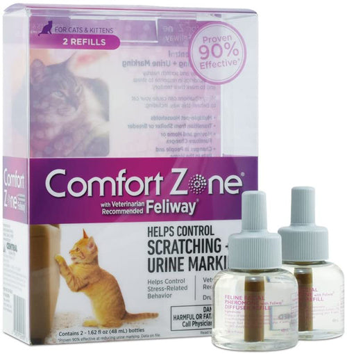 Comfort Zone Cat Calming Diffuser Refill; 48 ml-2 Pack; 60 Day Use 2 Pack