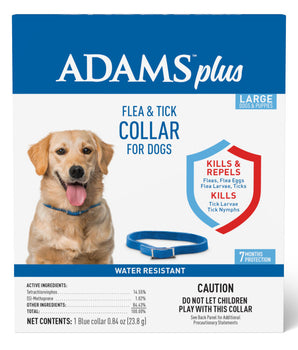 Adams Plus Flea and Tick Collar for Dogs; Large