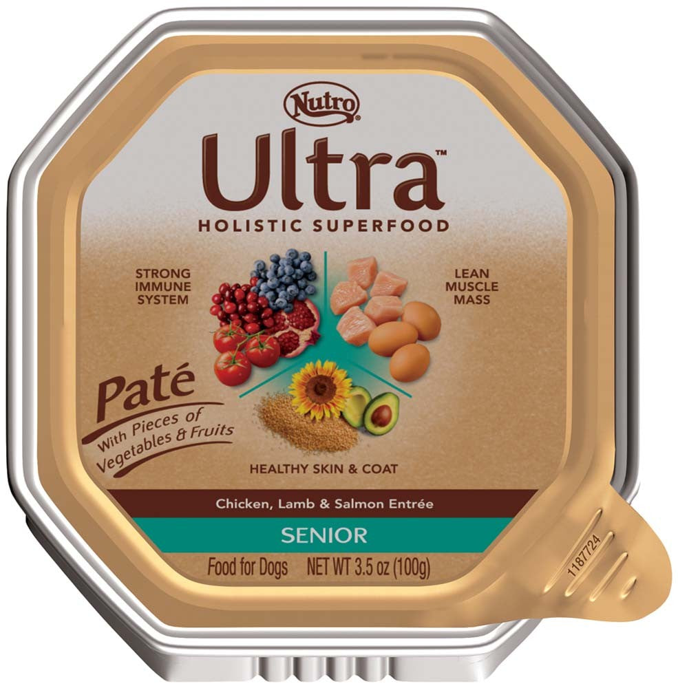 Nutro Products Ultra Grain Free PatÃƒÂ© Senior Wet Dog Food Trio of Proteins from Chicken, Lamb & Whitefish PatÃƒÂ© w/Superfoods 24ea/3.5 oz, 24 pk