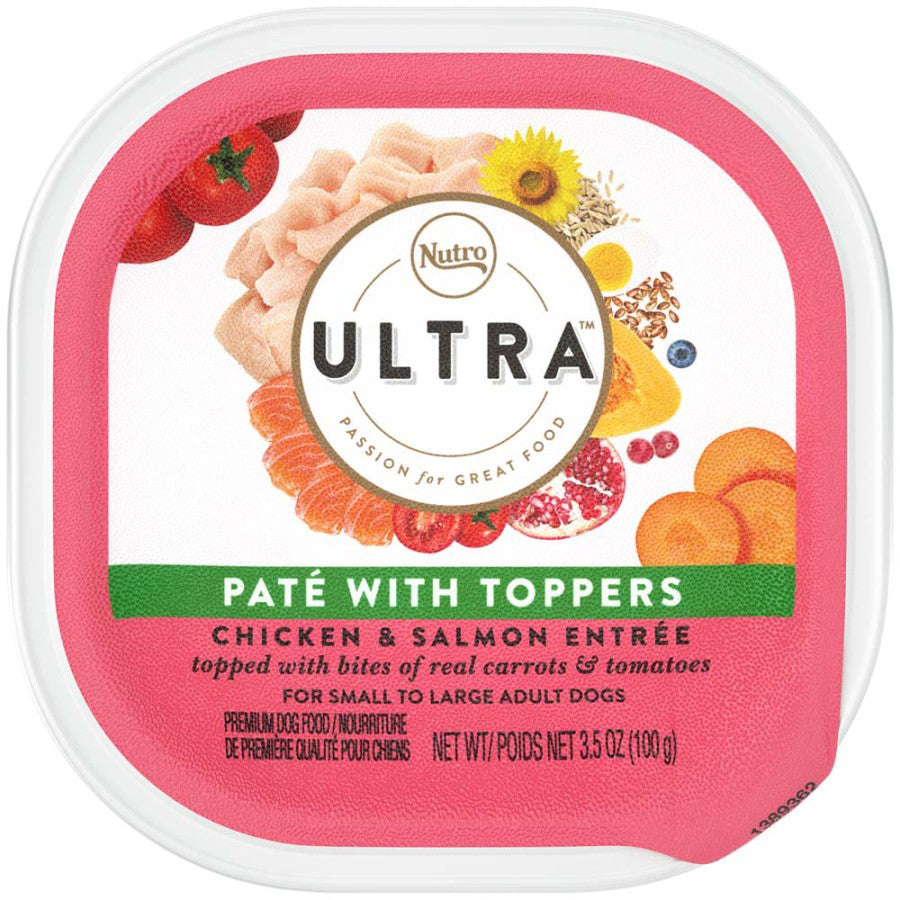 Nutro Products Ultra Grain Free PatÃƒÂ© w/Toppers Adult Wet Dog Food Chicken w/Tomatoes & Carrots 24ea/3.5 oz, 24 pk