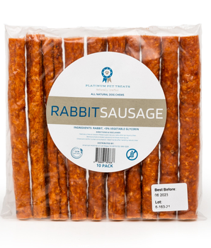 Platinum Pet Treats - The Sausage: Rabbit (Pack of 10)