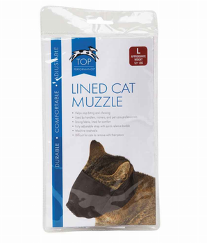 TP Lined Nylon Cat Muzzle L Over 12lb