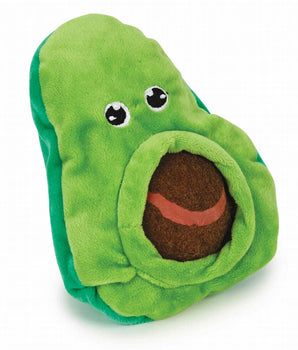 Zanies Perky Produce Avocado Dog Toy – Large Size