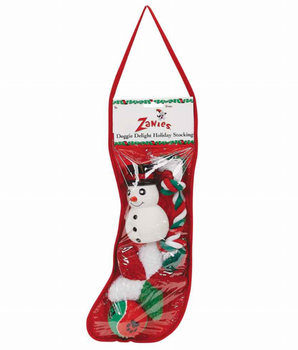 ZA Dog Delite Hol Stocking 14In Snowmn