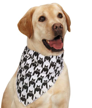 AR Houndstooth Bat Bandana Wht/Blk