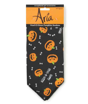 AR Howl-O-Ween Pumpkins Bandana Blk