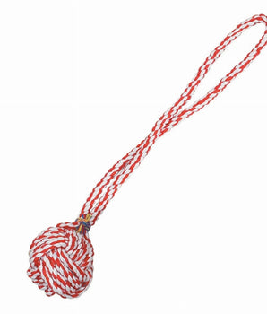 Zanies Monkeys Fist Knot Rope 15In Red/Wht