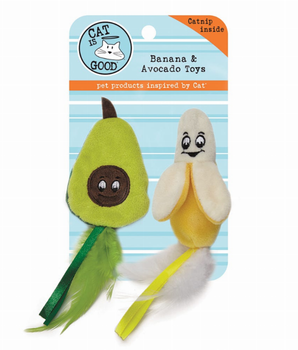 CIG Banana & Avocado Catnip Toy 2pk