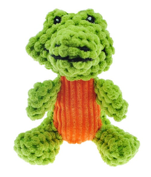 Squeaker Plushed Dog Toys - CHP Corduroy seated Gator