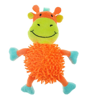 CHP Noodle Ball Body Squeaker Giraffe Dog Plush Toy