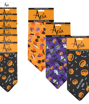 AR Halloween Bandanas 12Pc Clip Strip