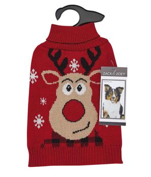 ZZ Red Reindeer Sweater S