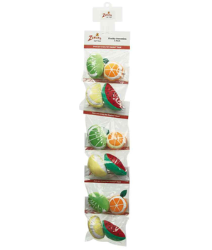 ZA Fruit Sweets Cat Toy ClpStrp 2pc-6pk