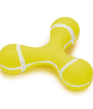 ZA Triple Knob Tennis Ball Toy 6.75in Yl