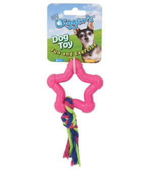 DGR TPR Star and Rope Toy Pink