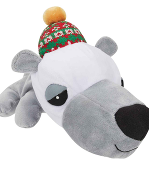 Plush Dog Toys - Christmas Holiday Polar Bear