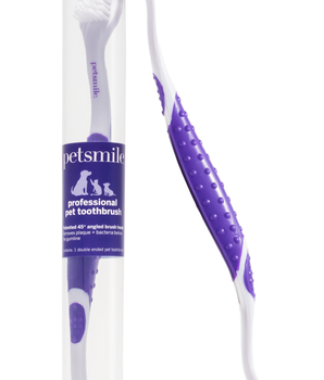 Professional Pet Toothbrush - Patented 45 Degree Dual-Ended Brush Head