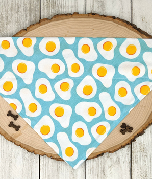 Sunny Side Up Eggs - No Tie Dog Collar Bandana