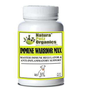 Immune Warrior Max Master Blend Capsules* Immune Regulator & Anti-Inflammatory Support* For  Dogs & Cats