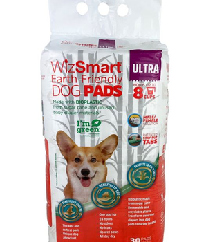 WizSmart Earth Friendly Dog Pads Ultra 30 Count 4 Pack