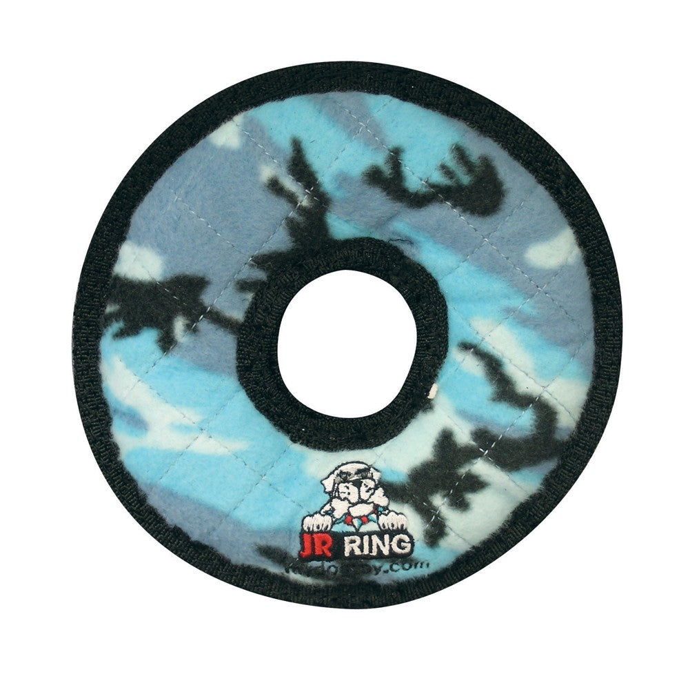 Tuffy Jr Ring Durable Dog Toy Blue Camo 1ea/7 in