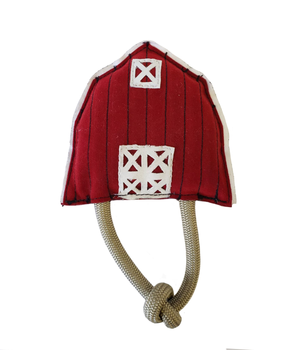 Vegan Leather Red Barn Eco Friendly Dog Chew Toy