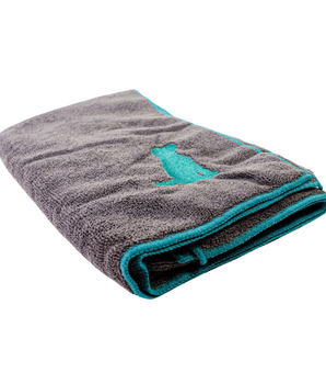 Quick Drying Microfiber Dog Bath Towel with Dog Silhouette