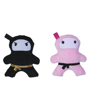 Ninja Love Crinkle and Squeaky Plush Dog Toy Combo