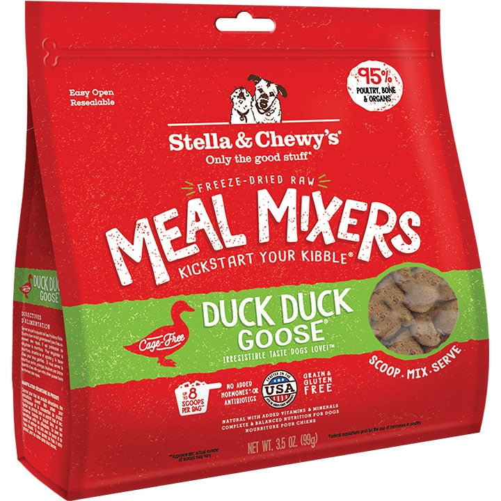 Stella And Chewys Dog Freeze-Dried Mixer Duck Goose 3.5oz.