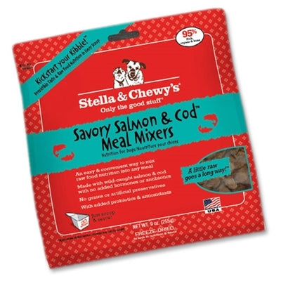 Stella And Chewys Dog Freeze-Dried Salmon And Cod Mixers 18oz.