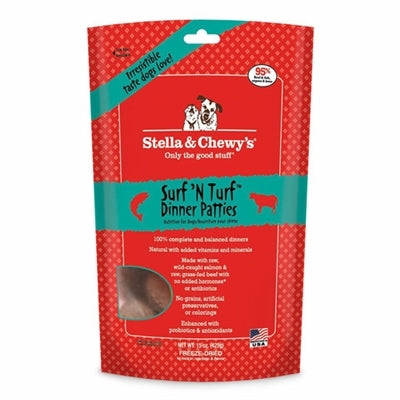 Stella And Chewys Dog Freeze-Dried Surf And Turf Patties 5.5oz.