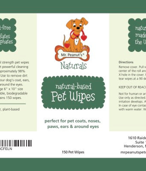 Mr. Peanut's Naturals Pet Wipes