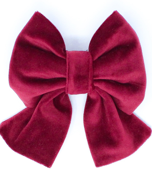 Limited Edition Velvet Mulberry Sailor Dog Bow